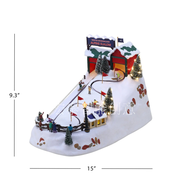 Christmas Supplies Christmas Snow Mountain Runway Christmas Decorations Christmas Gifts Christmas Decorations Christmas Music Box details Picture