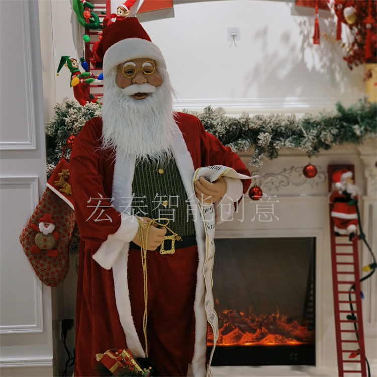 Santa Claus Christmas Decorations Christmas Decorations Christmas Music Box Christmas Electric Stuffed Santa Claus Doll Specification drawing