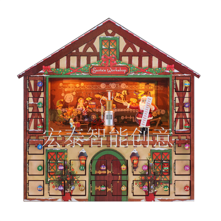 Christmas Animated House Music Box Christmas Ornaments Gift Decoration Santa Claus Christmas Toys Christmas Ornaments Christmas Ornaments Christmas Ornaments Music Box Specification drawing