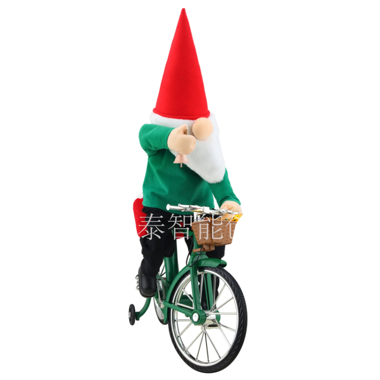 Santa Riding Bicycle Christmas Supplies Christmas Ornaments Christmas Gifts Christmas Decorations Christmas Music Box Children's Toys Electric Christmas Gifts details Picture