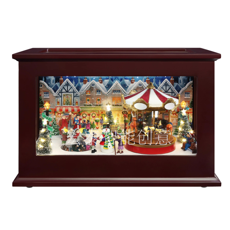 Rectangular Music Box Christmas Supplies Christmas Decorations Christmas Gifts Christmas Decorations Music Box Christmas Crafts Application Scenario