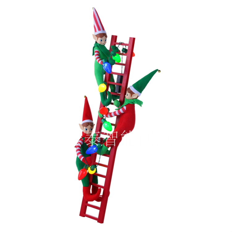 Ladder Elf Christmas Decorations Christmas gifts Christmas decorations Santa Claus Christmas toys Christmas pendants Electric Christmas gifts Children's toys details Picture
