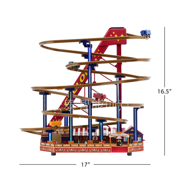 Joy Roller Coaster Music Box Christmas Items Ornaments Christmas Decorations Electric Christmas Gifts Children's Toys Item Picture