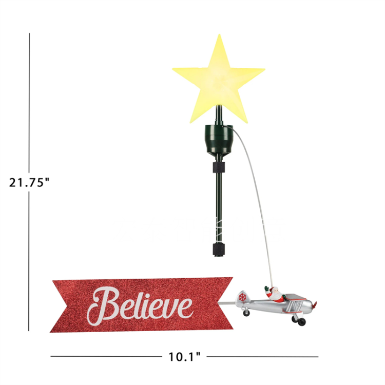 Treetop Star Airplane Christmas Items Christmas Tree Decorations Christmas Ornaments Christmas Ornaments Children's Toys Electric Christmas Gifts Application Scenario