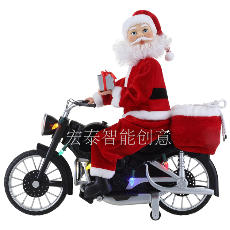 Santa Claus Christmas Supplies Christmas Motorcycle Husband Christmas Display Christmas Gifts Christmas Decorations Electric Christmas Gifts Children's Toys Specification drawing