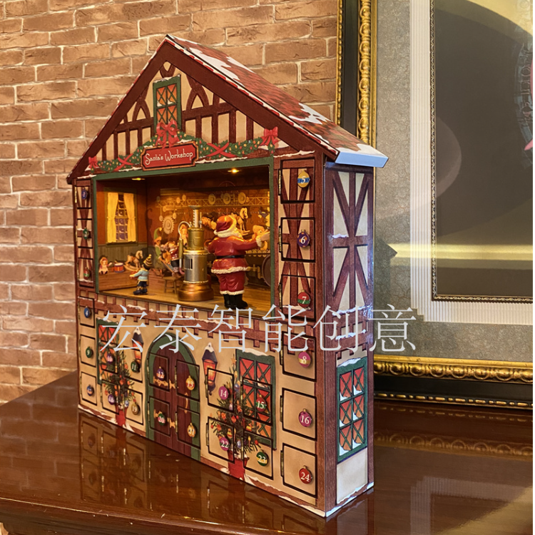Christmas Animated House Music Box Christmas Ornaments Gift Decoration Santa Claus Christmas Toys Christmas Ornaments Christmas Ornaments Christmas Ornaments Music Box