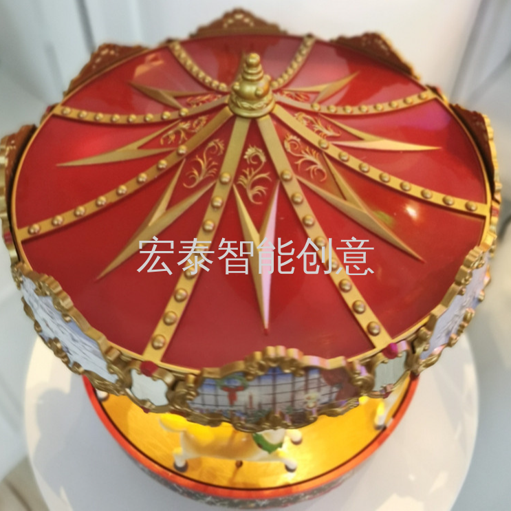 Fun horse Christmas craft small Carousel Christmas decorations Christmas gifts Christmas decorations Christmas music box Application Scenario