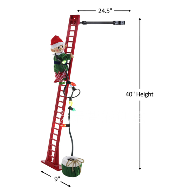 Ladder Santa Claus Christmas Supplies Christmas Ornaments Christmas Gifts Christmas Decorations Christmas Music Box Children's Toys Electric Christmas Gifts Application Scenario