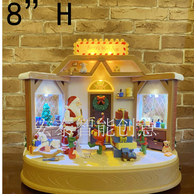 Two-Sided House Christmas Carousel Ornaments Christmas Gifts Christmas Decorations Christmas Music Box Christmas Ornaments Application Scenario
