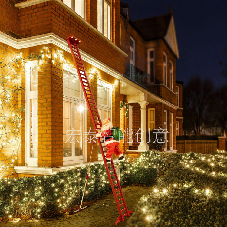 Outdoor Ladder Father Christmas Items Christmas Ornaments Christmas Gifts Christmas Decorations Christmas Music Box Children's Toys Electric Christmas Gifts