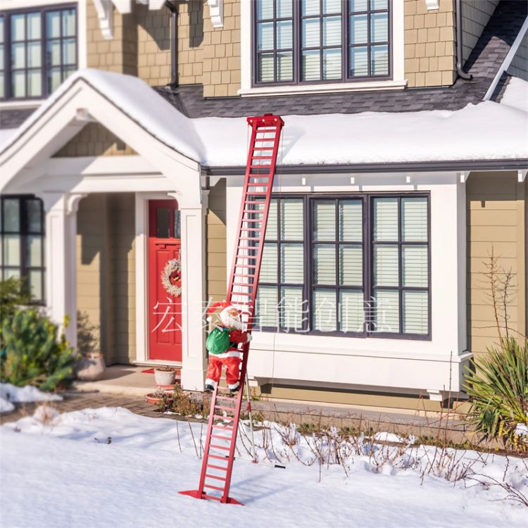 Outdoor Ladder Father Christmas Items Christmas Ornaments Christmas Gifts Christmas Decorations Christmas Music Box Children's Toys Electric Christmas Gifts details Picture
