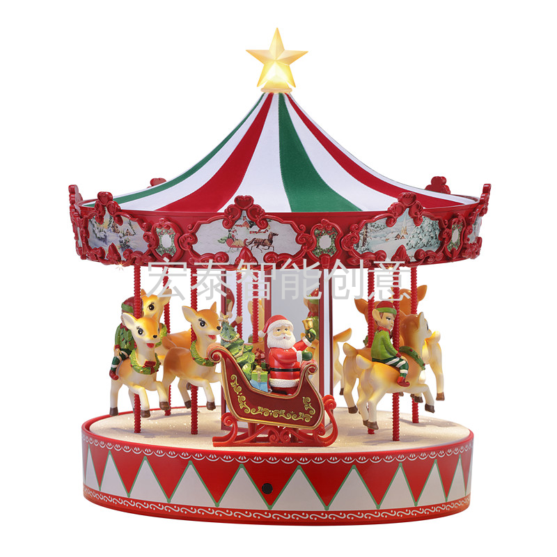 Traditional Horse Rides Christmas Decorations Christmas Gifts Christmas Decorations Christmas Music Box Specification drawing