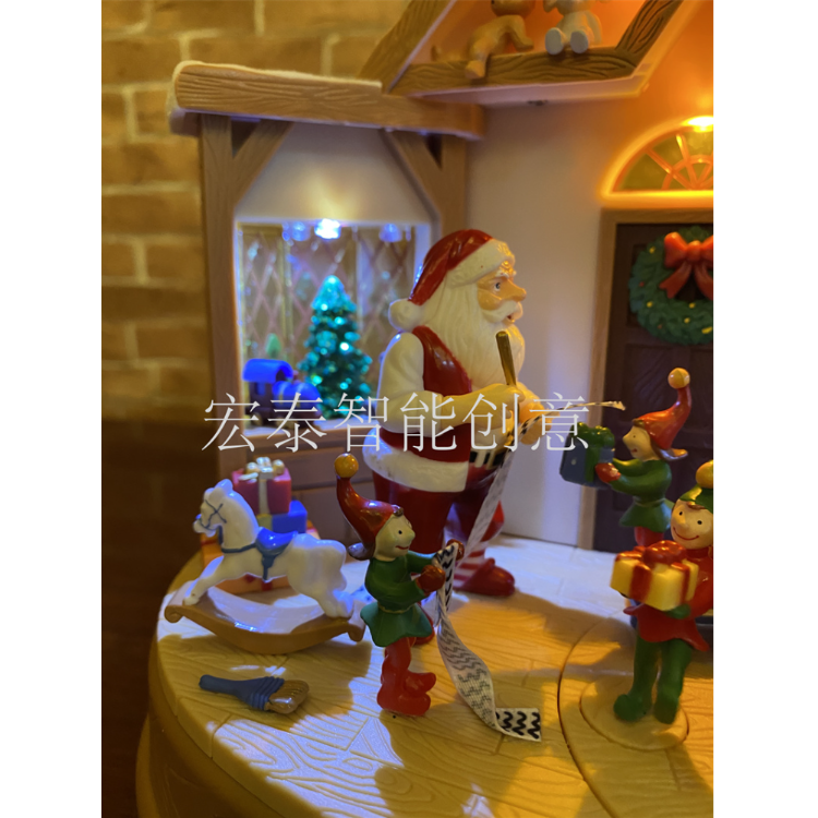 Two-Sided House Christmas Carousel Ornaments Christmas Gifts Christmas Decorations Christmas Music Box Christmas Ornaments Item Picture