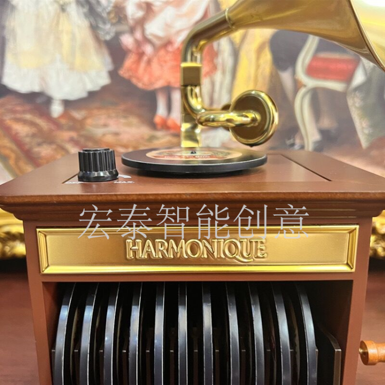 Wooden disc music box Christmas display Christmas gift Christmas decorations Christmas music box Specification drawing