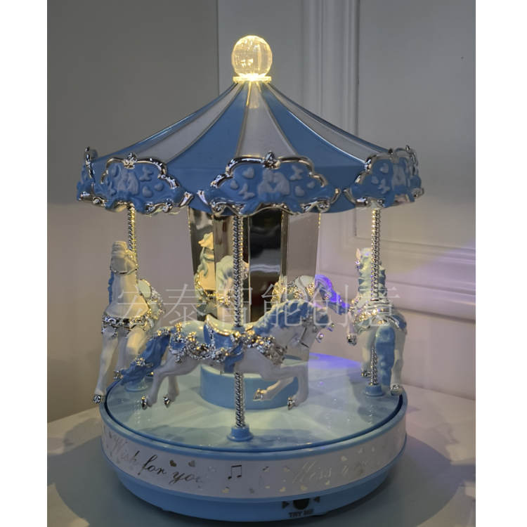 Traditional amusement horse pink Christmas supplies, Christmas ornaments, Christmas gifts, Christmas handicrafts, Christmas music boxes details Picture