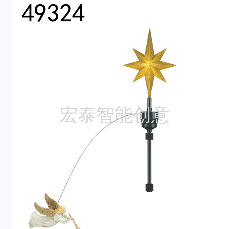 Single Angel Tree Top Star Christmas gift Music box Christmas supplies Christmas decorations Christmas supplies Electric Christmas gifts Children's toys details Picture