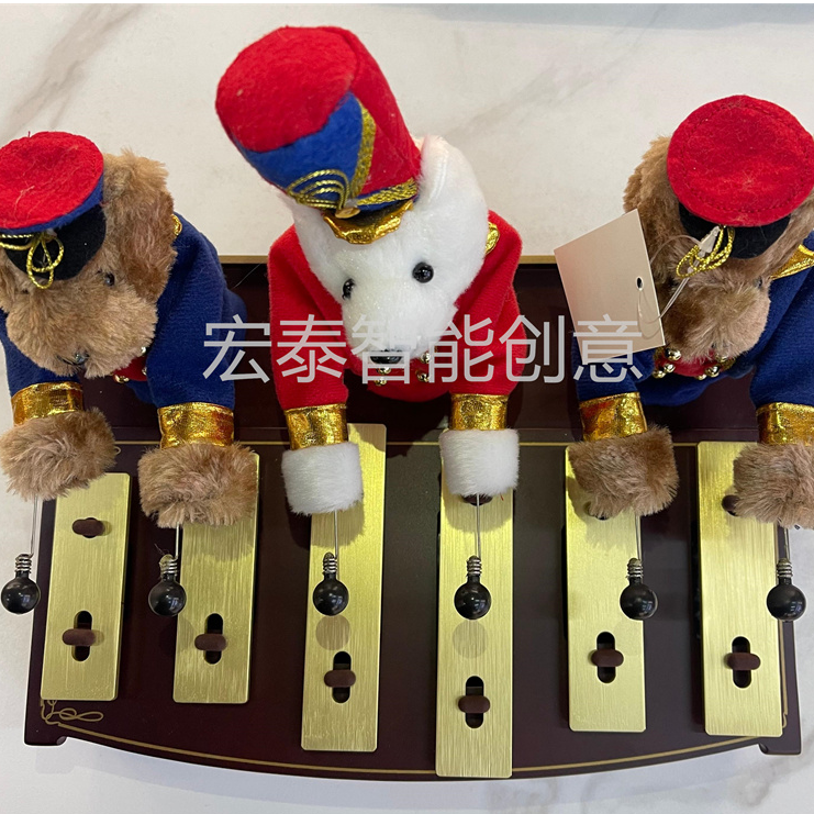 Bear Band Music Box Creative Display Arts And Crafts Christmas Display Christmas Music Box Christmas Toys Christmas Gifts Specification drawing