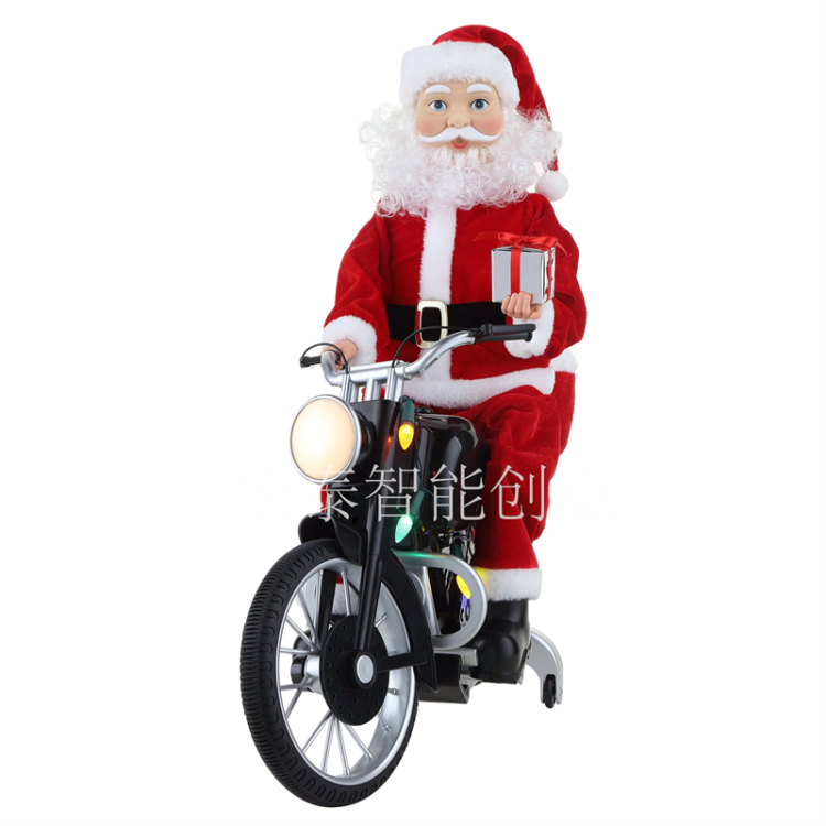 Santa Claus Christmas Supplies Christmas Motorcycle Husband Christmas Display Christmas Gifts Christmas Decorations Electric Christmas Gifts Children's Toys details Picture