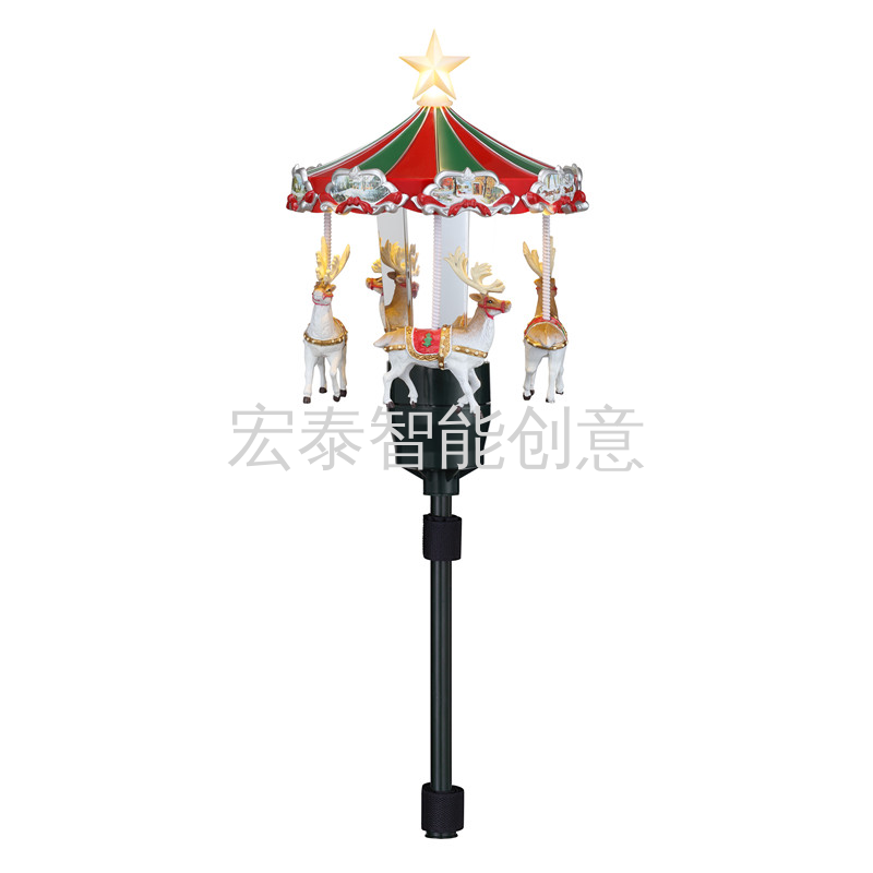 Treetop Star Amusement Horse Christmas Supplies Christmas Ornaments Christmas Ornaments Christmas Display Ornaments Electric Christmas Gifts Children's Toys details Picture