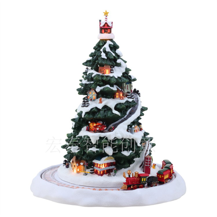 Christmas Ornaments Christmas Decorations Christmas Craft Music Box Electric Toy Train