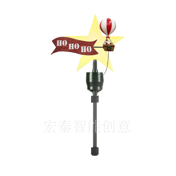 Treetop Star Hot Air Balloon with streamers Christmas accessories Ornaments Christmas gifts Christmas decorations Christmas music box Electric Christmas gifts Children's toys full figure