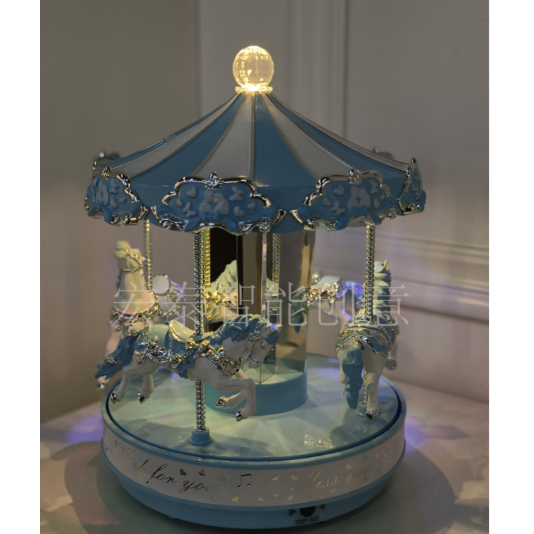 Traditional amusement horse pink Christmas supplies, Christmas ornaments, Christmas gifts, Christmas handicrafts, Christmas music boxes Specification drawing