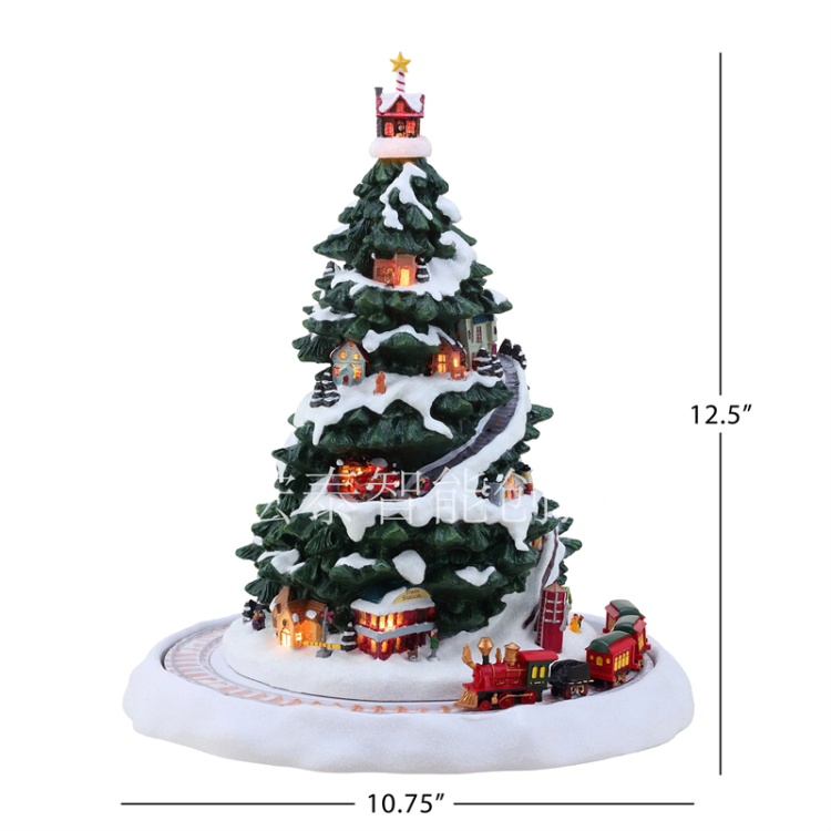 Christmas Ornaments Christmas Decorations Christmas Craft Music Box Electric Toy Train details Picture