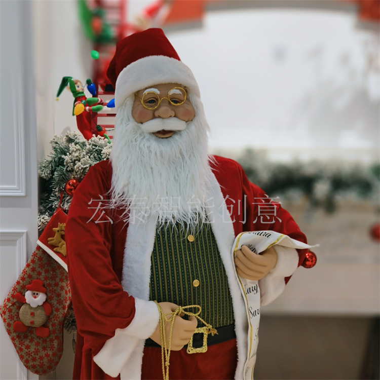 Santa Claus Christmas Decorations Christmas Decorations Christmas Music Box Christmas Electric Stuffed Santa Claus Doll