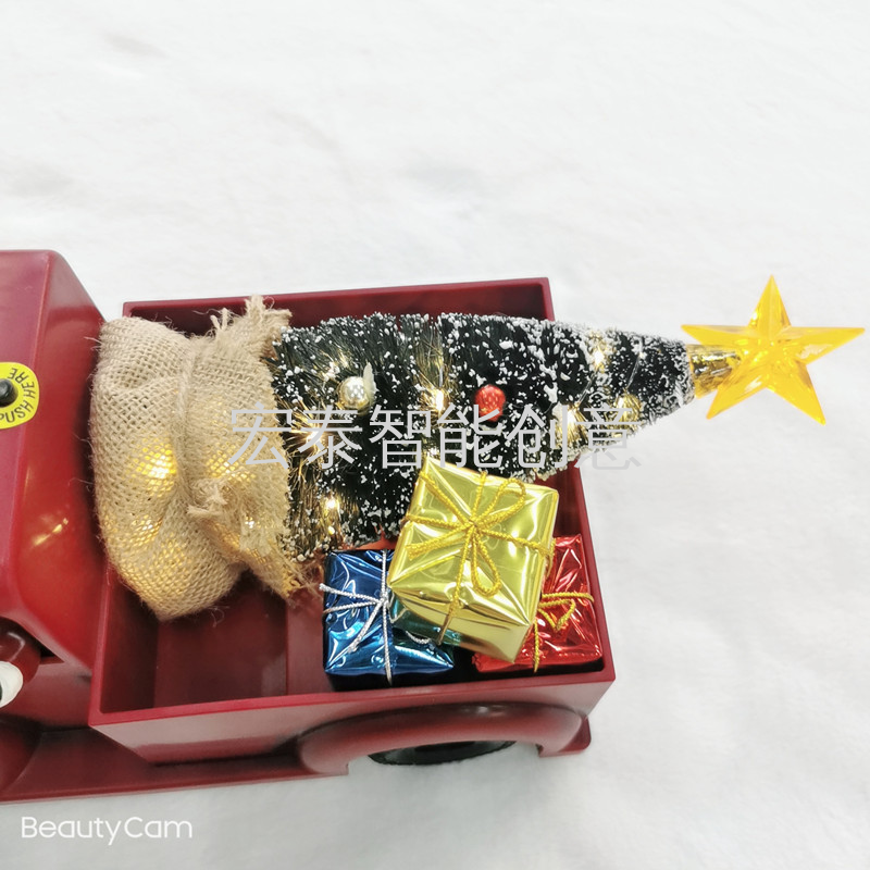Santa Claus toy cars, Christmas cars, Christmas ornaments, Christmas gifts, Christmas decorations, Christmas music boxes, children's toys, electric Santa Claus Application Scenario