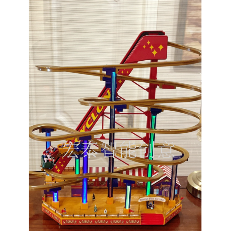 Joy Roller Coaster Music Box Christmas Items Ornaments Christmas Decorations Electric Christmas Gifts Children's Toys details Picture