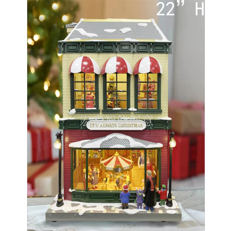 Christmas house music box, Christmas ornaments, Christmas gifts, Christmas decorations, Christmas music box
