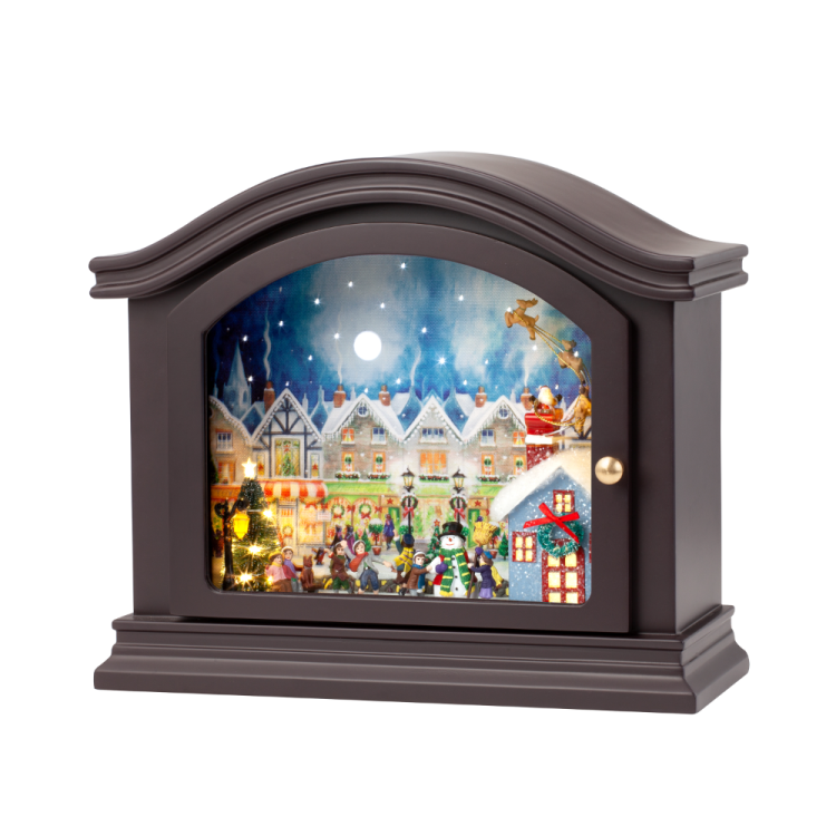 Window music box Wooden Christmas items Display Christmas gifts Christmas decorations Specification drawing