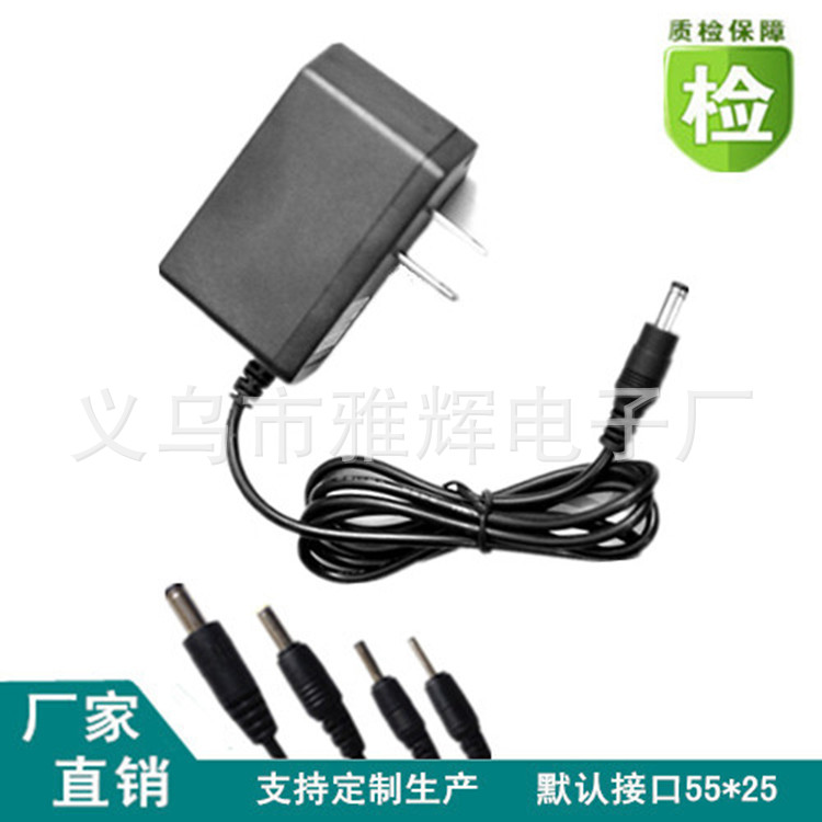 3V, 5V, 9V, 12V, 0.5A, 1A, 1.5A, 2A router, LED fill light, motor power adapter Specification image