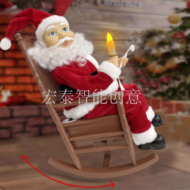 Rocking Chair Husband Christmas Craft Display Christmas Gifts Christmas Decorations Santa Claus Christmas Toys Christmas Pendants details Picture