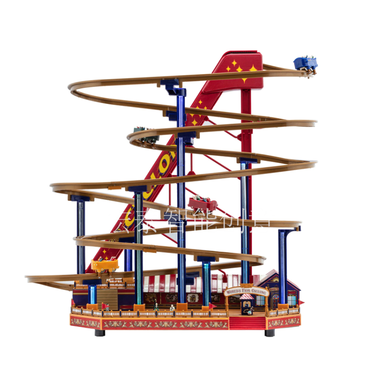 Joy Roller Coaster Music Box Christmas Items Ornaments Christmas Decorations Electric Christmas Gifts Children's Toys Specification drawing