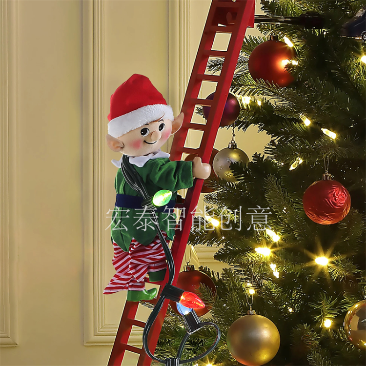 Ladder Santa Claus Christmas Supplies Christmas Ornaments Christmas Gifts Christmas Decorations Christmas Music Box Children's Toys Electric Christmas Gifts