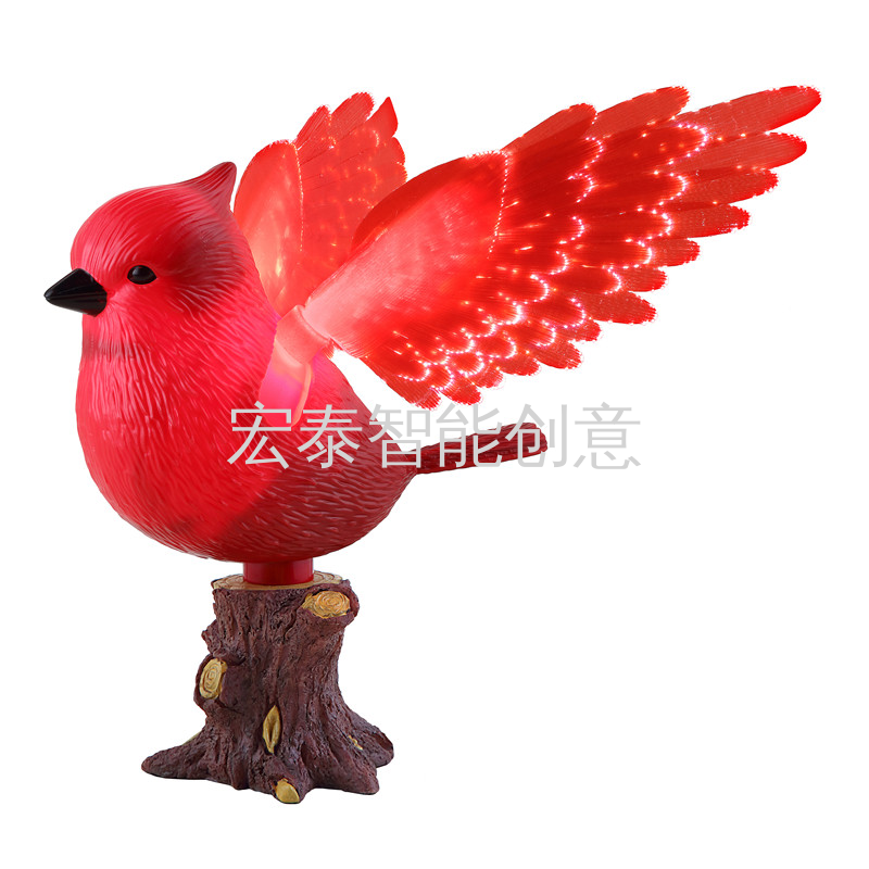 Redbird Tree Top Star Christmas supplies Wings Christmas ornaments Christmas gifts Christmas decorations Christmas music boxes Electric Christmas gifts Children's toys Electric wings Item Picture