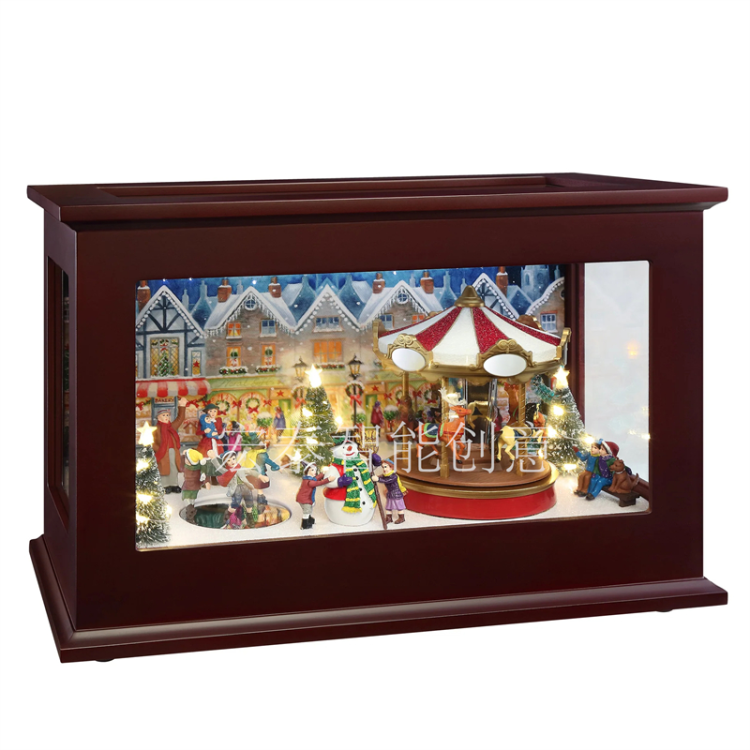 Rectangular Music Box Christmas Supplies Christmas Decorations Christmas Gifts Christmas Decorations Music Box Christmas Crafts Item Picture