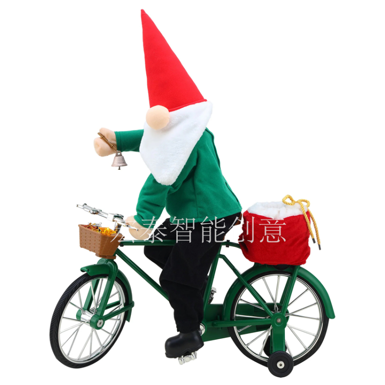 Santa Riding Bicycle Christmas Supplies Christmas Ornaments Christmas Gifts Christmas Decorations Christmas Music Box Children's Toys Electric Christmas Gifts