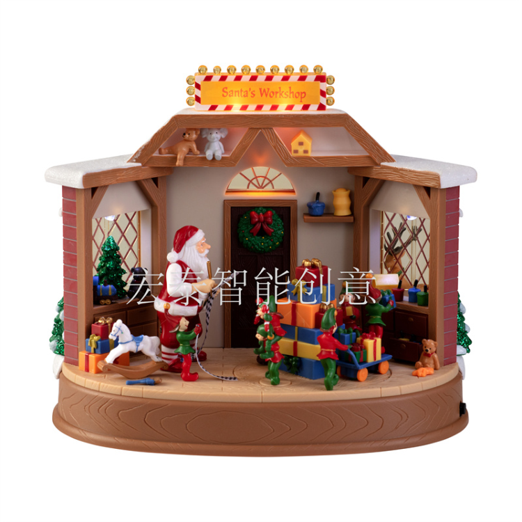Two-Sided House Christmas Carousel Ornaments Christmas Gifts Christmas Decorations Christmas Music Box Christmas Ornaments