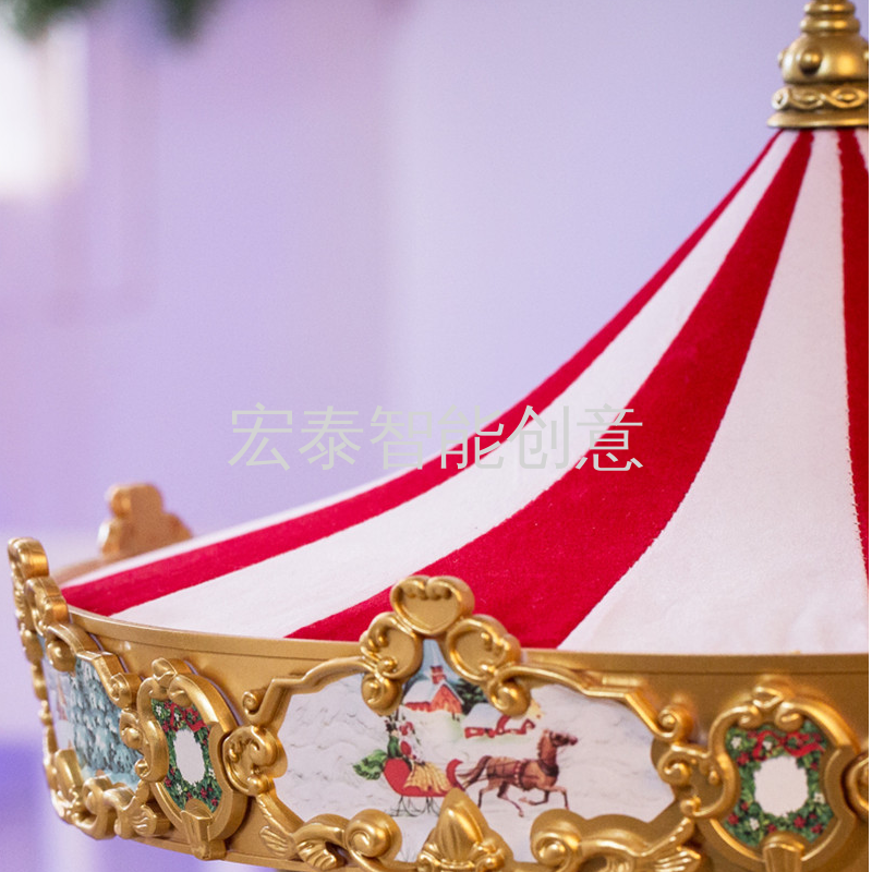 Medium amusement Carousel Christmas supplies Ornaments Christmas gifts Christmas decorations details Picture