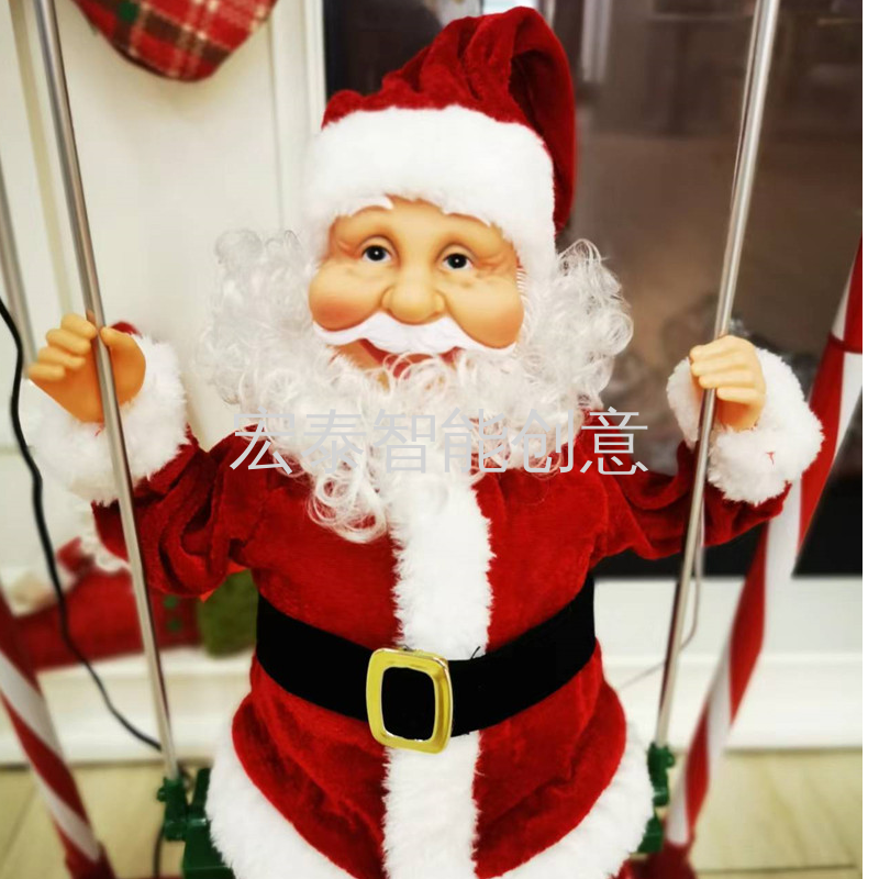 Swing Husband Christmas Supplies Christmas Ornaments Christmas Gifts Christmas Decorations Christmas Music Box Children's Toys Electric Christmas Gifts Electric Santa Claus Specification drawing