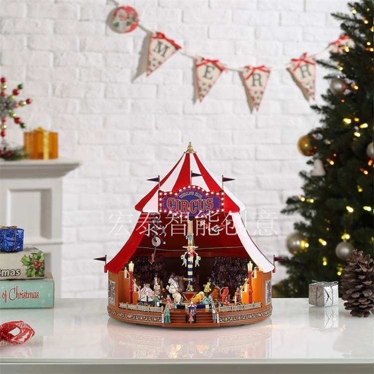Circus Tent Christmas Decorations Christmas Decorations Santa Claus Christmas Toys Music Box details Picture