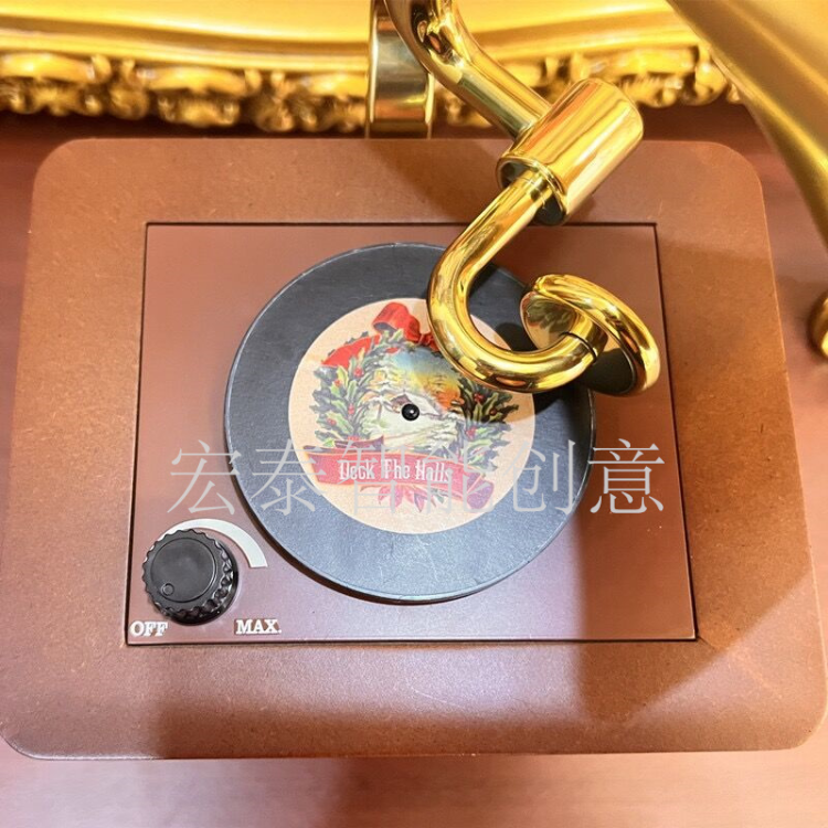 Wooden disc music box Christmas display Christmas gift Christmas decorations Christmas music box details Picture