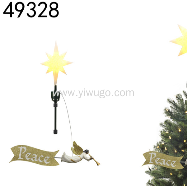 Single Angel Tree Top Star Christmas gift Music box Christmas supplies Christmas decorations Christmas supplies Electric Christmas gifts Children's toys full figure
