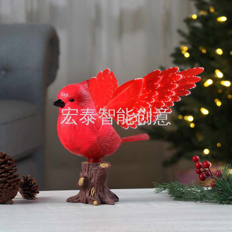 Redbird Tree Top Star Christmas supplies Wings Christmas ornaments Christmas gifts Christmas decorations Christmas music boxes Electric Christmas gifts Children's toys Electric wings Application Scenario
