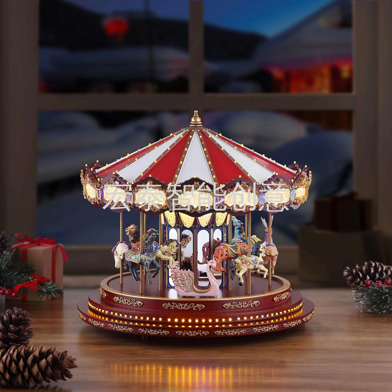 Big Ride Horse Carousel Christmas Supplies Christmas Ornaments Christmas Ornaments Christmas Whirling Music Box