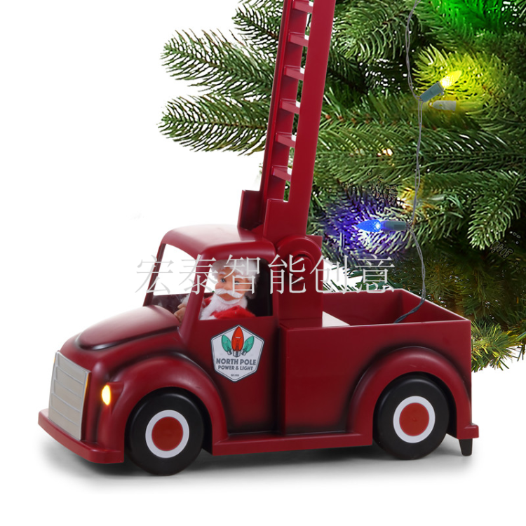 Christmas Supplies Christmas Fire Engineering Truck Decoration Christmas Gifts Christmas Decorations Christmas Music Box Electric Christmas Gifts Children's Toys details Picture