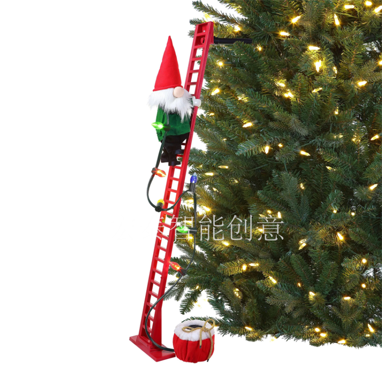 Ladder Santa Claus Christmas supplies Christmas ornaments Christmas gifts Christmas decorations Christmas music box Electric Christmas gifts Children's toys details Picture
