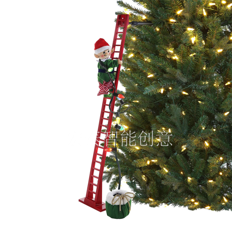 Ladder Santa Claus Christmas Supplies Christmas Ornaments Christmas Gifts Christmas Decorations Christmas Music Box Children's Toys Electric Christmas Gifts Specification drawing